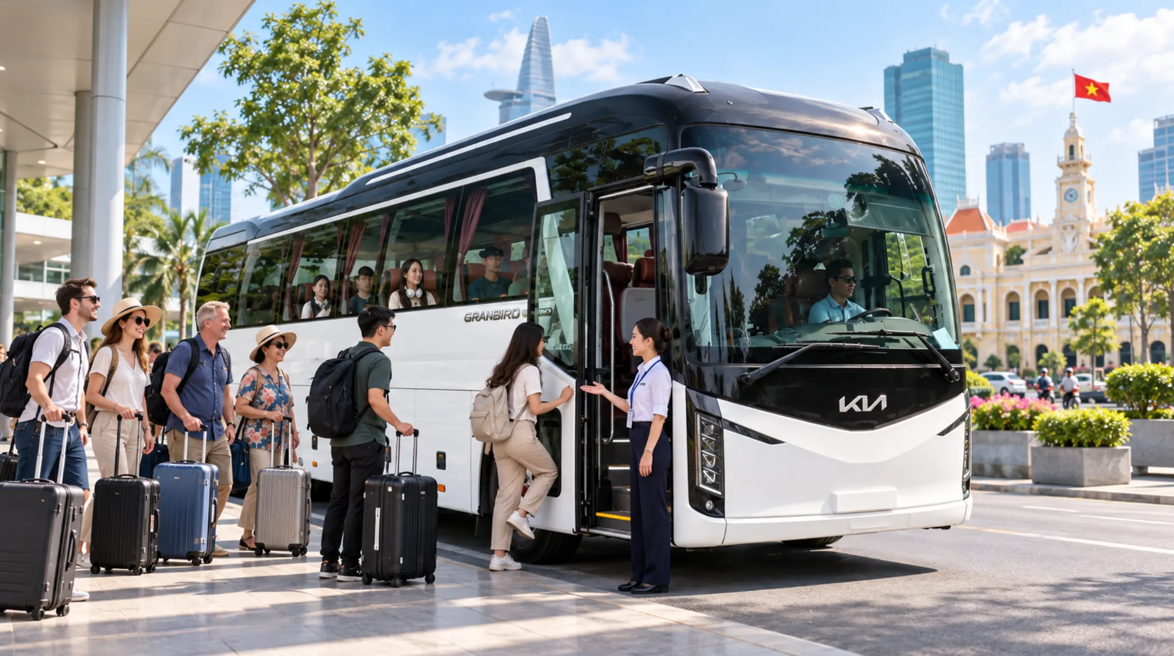 Cho Thuê Xe Chạy Tour Việt Nam – Campuchia | Xe 29–45 Chỗ