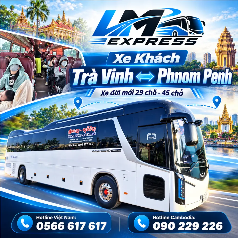 Xe khách Vĩnh Long đi Phnompenh và ngược lại
