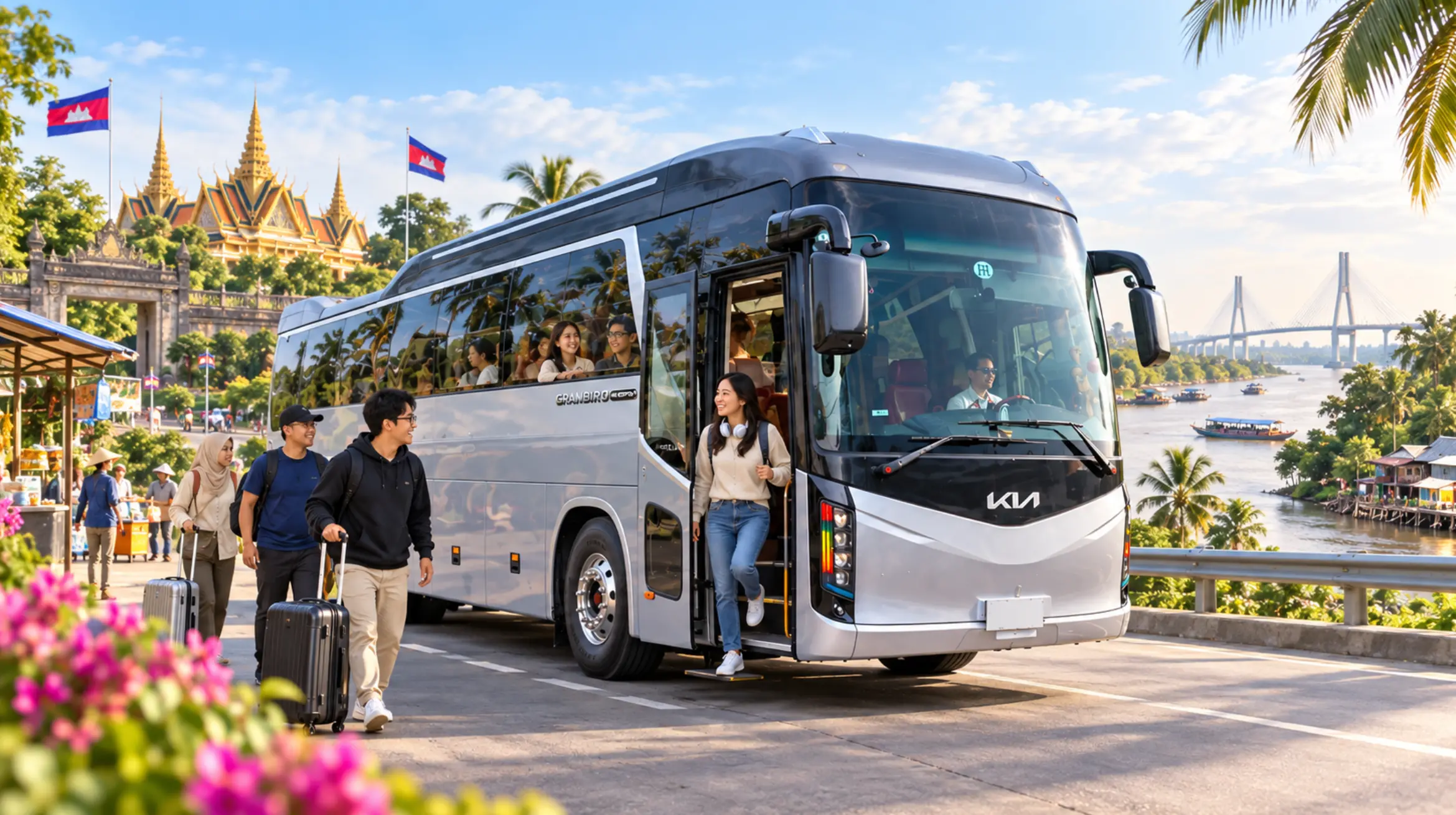 Xe khách Vĩnh Long đi Phnompenh và ngược lại