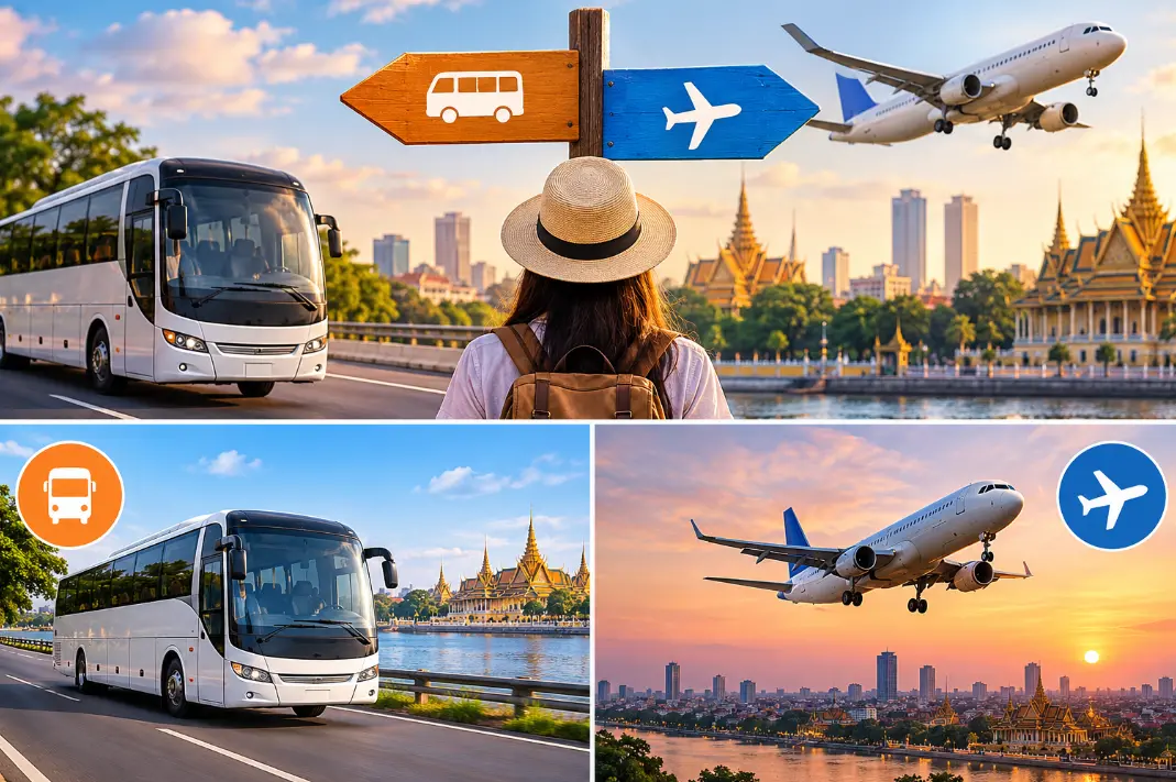 Đi Phnom Penh bằng xe khách hay máy bay tiện hơn?