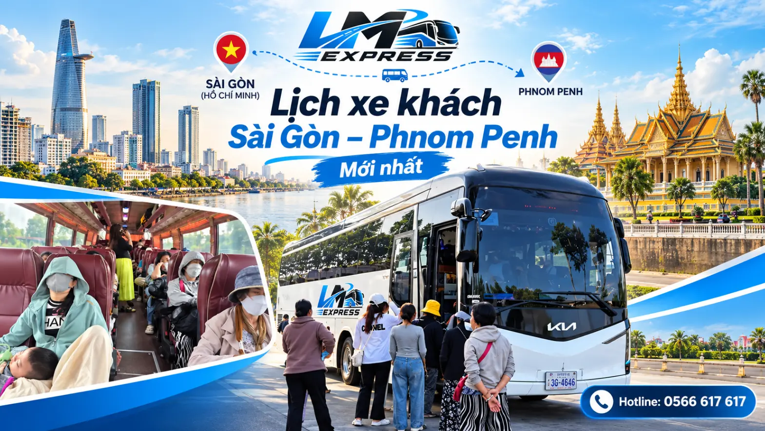 Lịch xe khách Sài Gòn Phnom Penh mới nhất